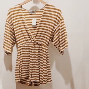 🦎💛YELLOW STRIPED ROMPER